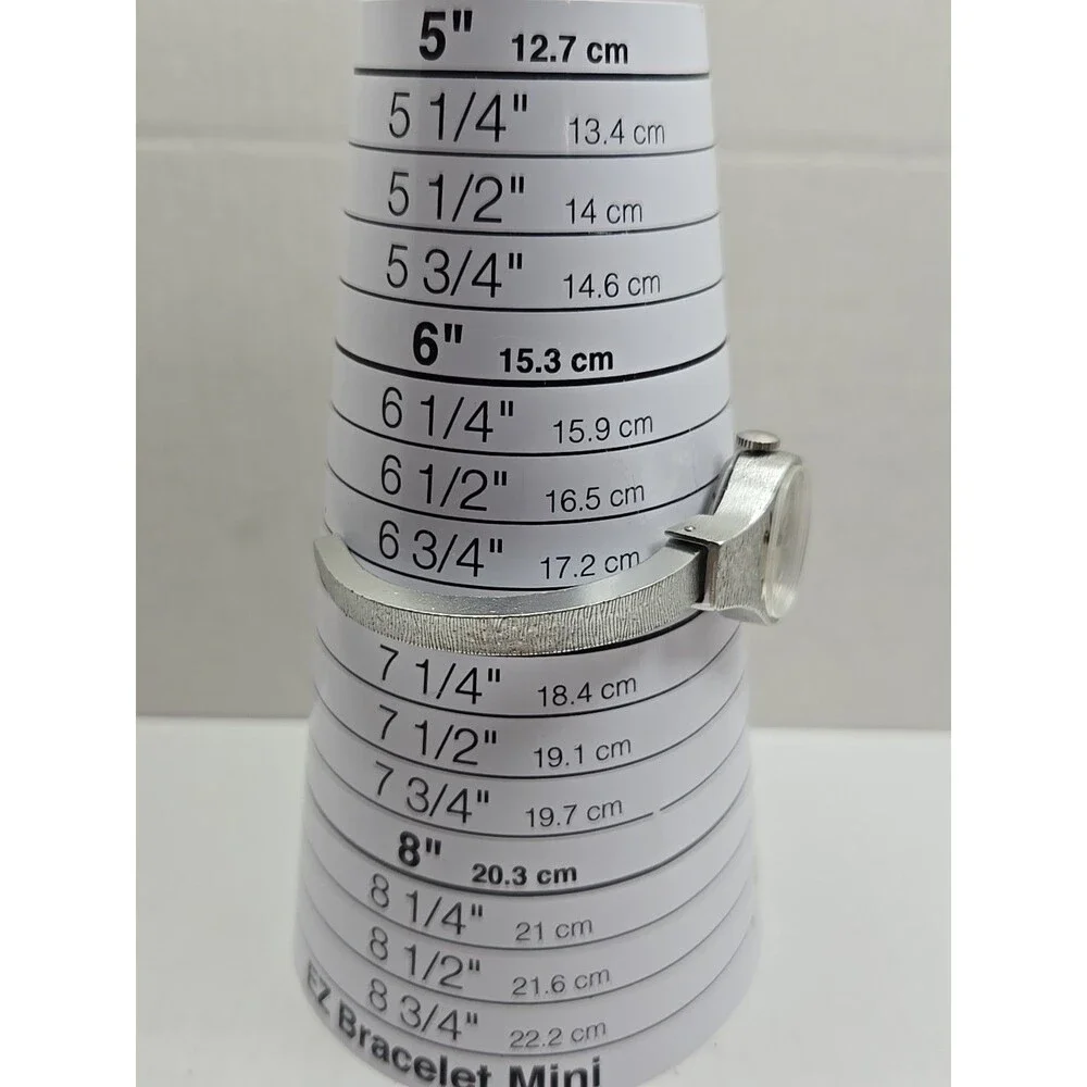 Vintage Timex Womens Textured Aluminum Manual Wind Silver Watch Cuff Unique